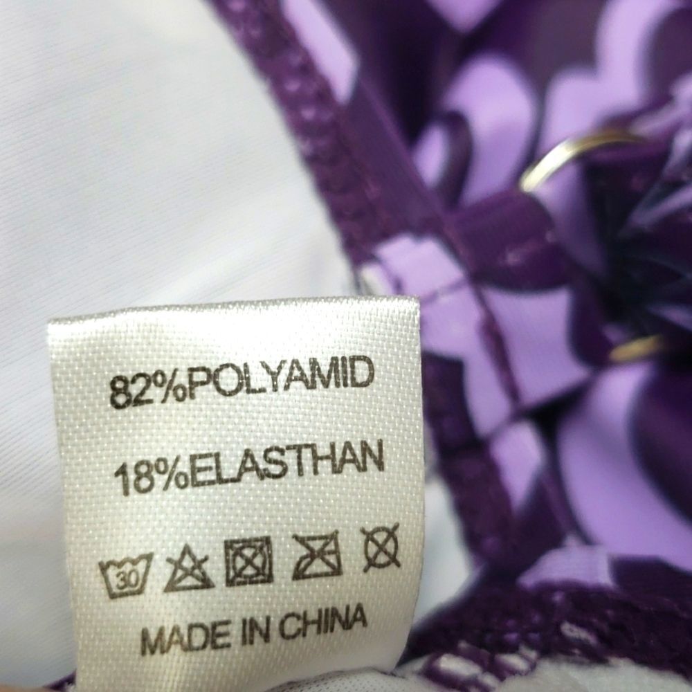 Swim Suit Top Purple size Large - Picture 12 of 12